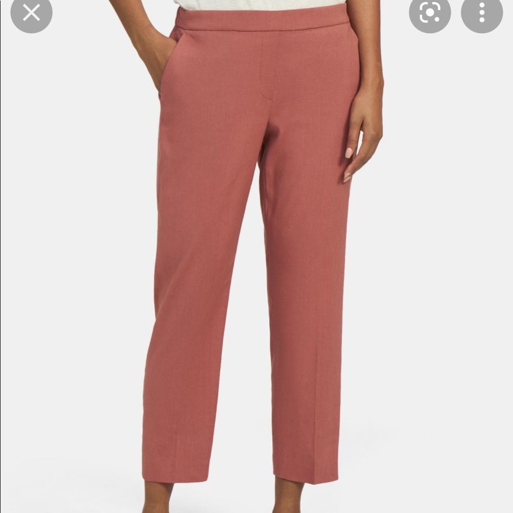 Theory Stretch Linen Treeca Pull On Pant